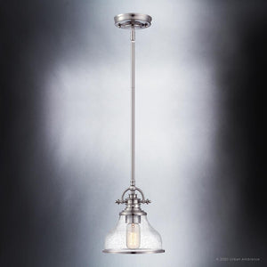 An Urban Ambiance Beautiful Pendant with a clear glass shade.