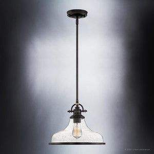 An Urban Ambiance lamp with a clear glass shade.