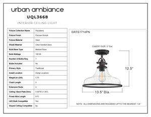 A beautiful and unique Urban Ambiance lamp from the Pasadena Collection with a Parisian Bronze Finish.