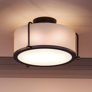 A beautiful Urban Ambiance UQL3770 Minimalist Ceiling lighting fixture with a round shade