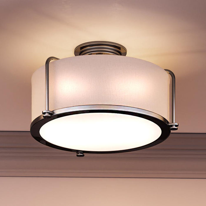 UQL3772 Minimalist Ceiling 10.5''H x 17.5''W, Brushed Nickel Finish, Winchester Collection