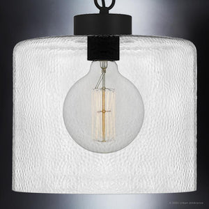 A beautiful UQL3791 Modern Farmhouse pendant lighting fixture with a gorgeous black frame.