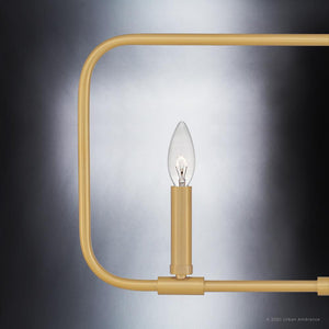 An Urban Ambiance UQL3796 Modern Farmhouse Chandelier, a gorgeous lighting fixture with a candle in it.