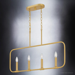 A beautiful lighting fixture, the Urban Ambiance UQL3796 Modern Farmhouse Chandelier 19.75''H x 32''W from the Bideford Collection features a luxury Olde
