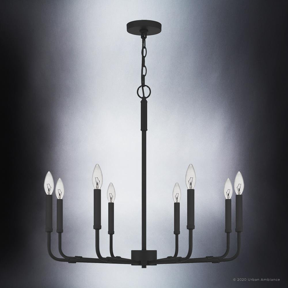 Matte black farmhouse chandelier deals