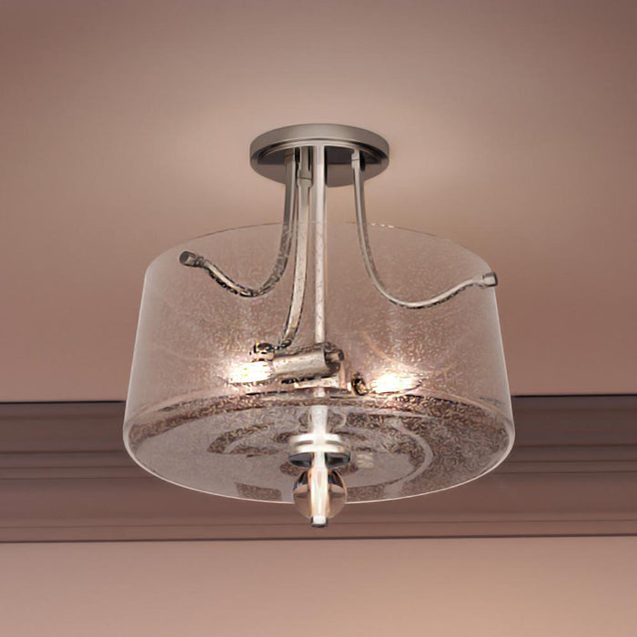 UQL3872 Posh Ceiling 12''H x 12.5''W, Polished Nickel Finish, Southhampton Collection