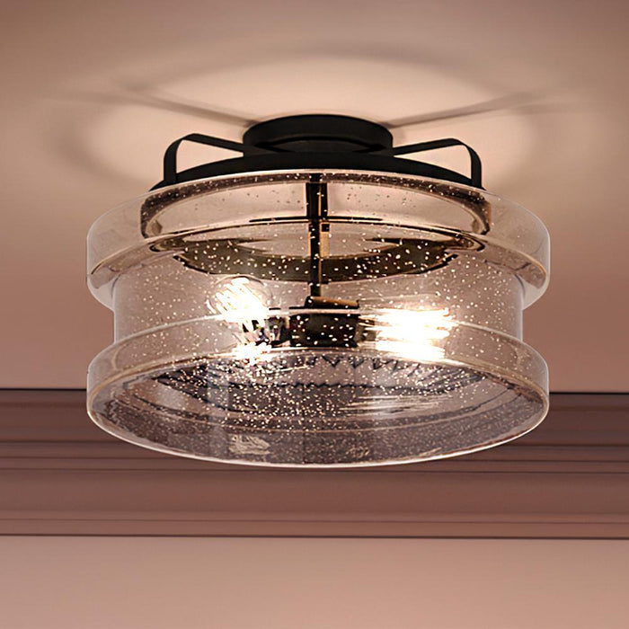 UQL3970 Modern Farmhouse Ceiling 10.5''H x 14''W, Natural Black Finish, Wrexham Collection
