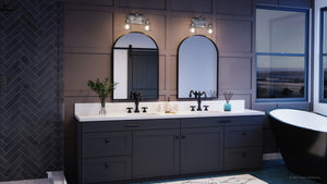 A beautiful bathroom with a unique UQL4114 Traditional Bath Fixture 10''H x 15''W, Polished Chrome Finish, Edinburgh Collection tub by Urban Ambiance.