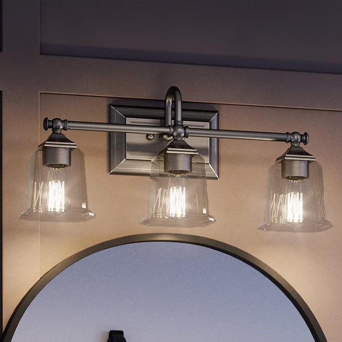 UQL4118 Traditional Bath Fixture 10''H x 22''W, Brushed Nickel Finish, Edinburgh Collection