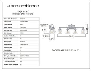 A diagram showing the dimensions of a luxury lighting fixture.