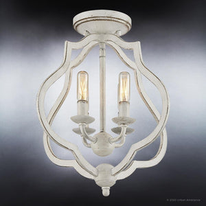 A beautiful Urban Ambiance UQL4131 Art Deco Ceiling lamp with a Burnished White Finish from the Stafford Collection.