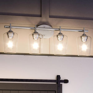 An urban light fixture with a beautiful glass shade from the Taunton Collection.