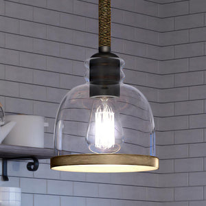An UQL4320 Western Pendant, a unique lighting fixture hanging over a kitchen counter.