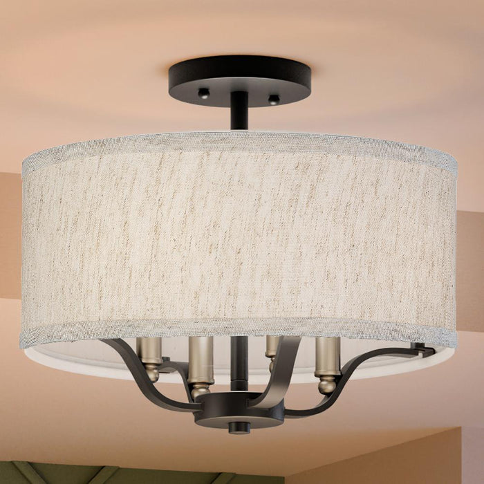 UQL4330 Colonial Ceiling 14.25''H x 15''W, Estate Bronze Finish, Torquay Collection