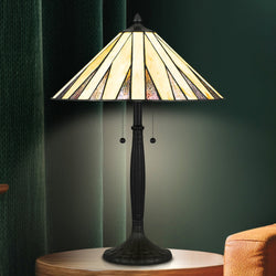 Urban Ambiance - Table Lamp - UQL7002 Cottagecore Indoor Table Lamp, 23.5''H x 16.5''W x 16.5''D, Matte Black Finish, Woolwich Collection -