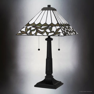 Urban Ambiance - Table Lamp - UQL7007 Posh Indoor Table Lamp, 23''H x 14''W x 14''D, Matte Black Finish, Harrow Collection -