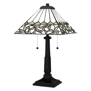 Urban Ambiance - Table Lamp - UQL7007 Posh Indoor Table Lamp, 23''H x 14''W x 14''D, Matte Black Finish, Harrow Collection -