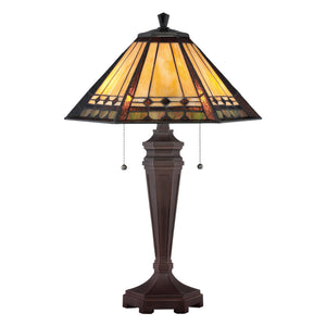 Urban Ambiance - Table Lamp - UQL7018 Mediterranean Indoor Table Lamp, 23.5''H x 16''W x 16''D, Russet Bronze Finish, Copeland Collection -