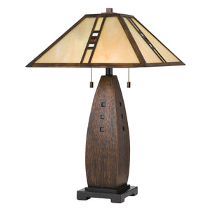 Urban Ambiance - Table Lamp - UQL7023 American Bungalow Indoor Table Lamp, 26.5''H x 17''W x 17''D, Burnt Sienna Finish, Dales Collection -