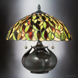 Urban Ambiance - Table Lamp - UQL7025 Natural Indoor Table Lamp, 14.5''H x 14''W x 14''D, Valiant Bronze Finish, Repton Collection -