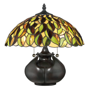 Urban Ambiance - Table Lamp - UQL7025 Natural Indoor Table Lamp, 14.5''H x 14''W x 14''D, Valiant Bronze Finish, Repton Collection -