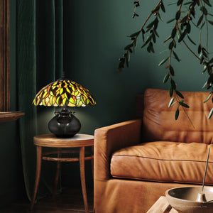 Urban Ambiance - Table Lamp - UQL7025 Natural Indoor Table Lamp, 14.5''H x 14''W x 14''D, Valiant Bronze Finish, Repton Collection -