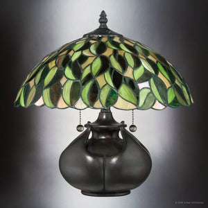 Urban Ambiance - Table Lamp - UQL7025 Natural Indoor Table Lamp, 14.5''H x 14''W x 14''D, Valiant Bronze Finish, Repton Collection -