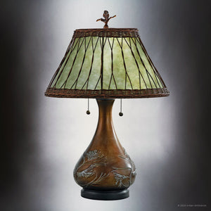 Urban Ambiance - Table Lamp - UQL7027 Mediterranean Indoor Table Lamp, 25''H x 17.5''W x 17.5''D, Leathered Sienna Finish, Devon Collection -