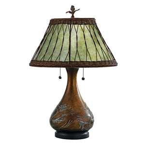Urban Ambiance - Table Lamp - UQL7027 Mediterranean Indoor Table Lamp, 25''H x 17.5''W x 17.5''D, Leathered Sienna Finish, Devon Collection -