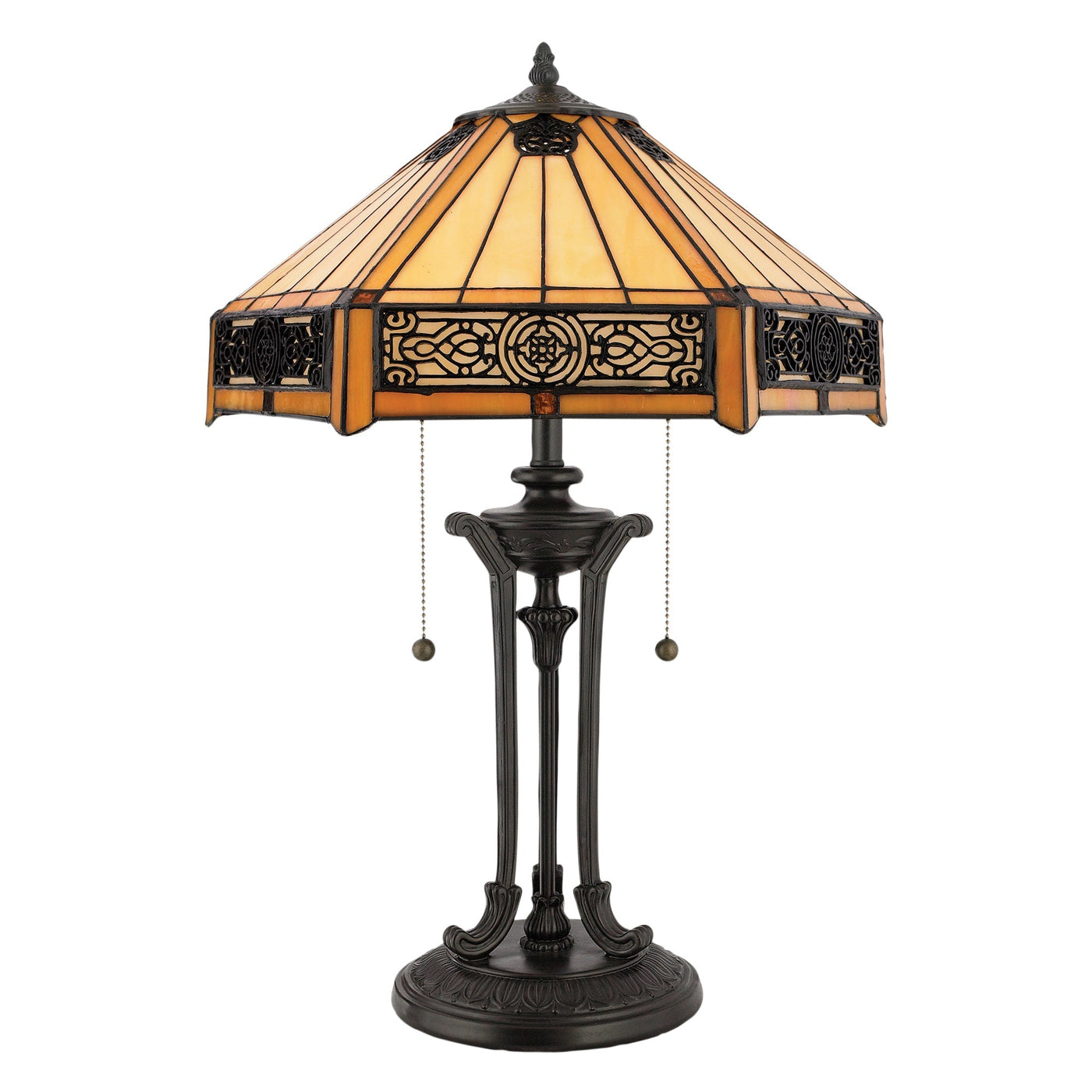 UQL7028 Teignbridge Tiffany Table Lamp with Western Style, 23''H x