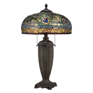 Urban Ambiance - Table Lamp - UQL7032 Old World Indoor Table Lamp, 26''H x 15.5''W x 15.5''D, Bronze Finish, Basildon Collection -