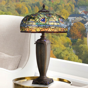 Urban Ambiance - Table Lamp - UQL7032 Old World Indoor Table Lamp, 26''H x 15.5''W x 15.5''D, Bronze Finish, Basildon Collection -
