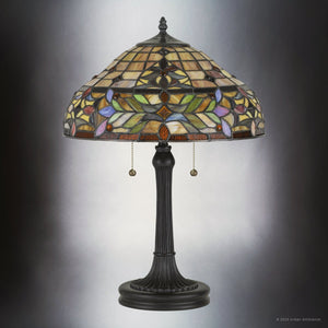Urban Ambiance - Table Lamp - UQL7038 Natural Indoor Table Lamp, 22.5''H x 16''W x 16''D, Vintage Bronze Finish, Hamlets Collection -