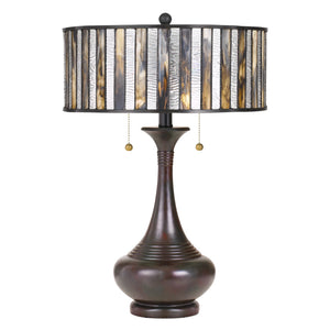 Urban Ambiance - Table Lamp - UQL7039 Tuscan Indoor Table Lamp, 21.5''H x 15''W x 15''D, Valiant Bronze Finish, Battersea Collection -