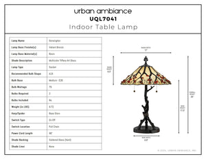 Urban Ambiance - Table Lamp - UQL7041 Eclectic Indoor Table Lamp, 25''H x 17''W x 17''D, Valiant Bronze Finish, Kensington Collection -
