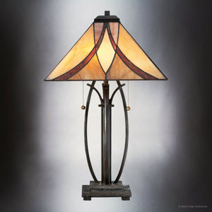 Urban Ambiance - Table Lamp - UQL7100 Mediterranean Indoor Table Lamp, 25''H x 15.5''W x 15.5''D, Valiant Bronze Finish, Bracknell Collection -