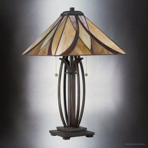 Urban Ambiance - Table Lamp - UQL7100 Mediterranean Indoor Table Lamp, 25''H x 15.5''W x 15.5''D, Valiant Bronze Finish, Bracknell Collection -