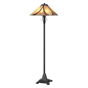 Urban Ambiance - Floor Lamp - UQL7101 Mediterranean Indoor Floor Lamp, 60''H x 17''W x 17''D, Valiant Bronze Finish, Bracknell Collection -