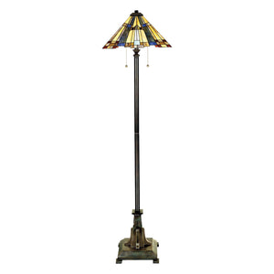 Urban Ambiance - Floor Lamp - UQL7142 Natural Indoor Floor Lamp, 62''H x 17''W x 17''D, Valiant Bronze Finish, Allerdale Collection -
