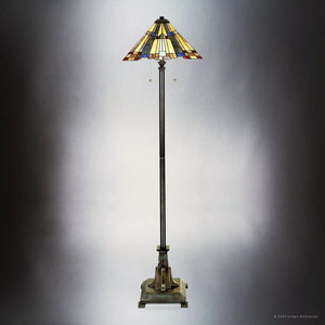 Urban Ambiance - Floor Lamp - UQL7142 Natural Indoor Floor Lamp, 62''H x 17''W x 17''D, Valiant Bronze Finish, Allerdale Collection -