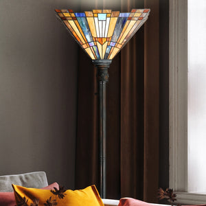 Urban Ambiance - Floor Lamp - UQL7143 Natural Indoor Floor Lamp, 71''H x 16''W x 16''D, Valiant Bronze Finish, Allerdale Collection -