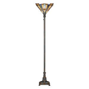 Urban Ambiance - Floor Lamp - UQL7143 Natural Indoor Floor Lamp, 71''H x 16''W x 16''D, Valiant Bronze Finish, Allerdale Collection -