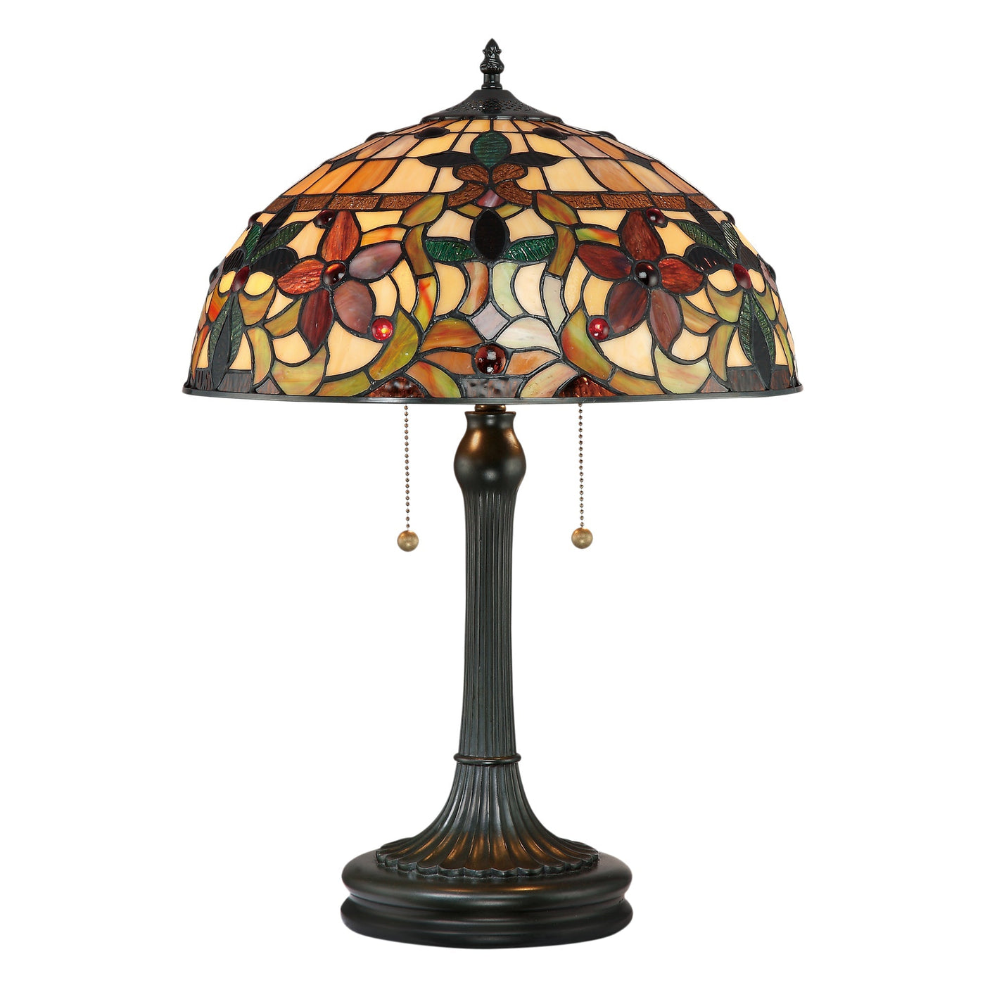 UQL7150 Ashborne Tiffany Table Lamp with Mediterranean Style 23 H x Urban Ambiance
