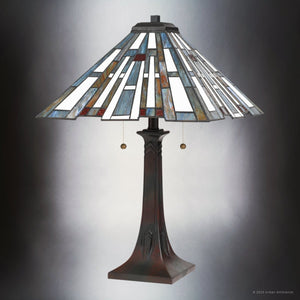 Urban Ambiance - Table Lamp - UQL7170 Posh Indoor Table Lamp, 24.75''H x 16''W x 16''D, Valiant Bronze Finish, Beverley Collection -