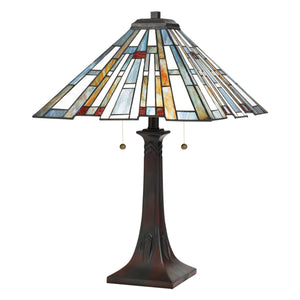 Urban Ambiance - Table Lamp - UQL7170 Posh Indoor Table Lamp, 24.75''H x 16''W x 16''D, Valiant Bronze Finish, Beverley Collection -