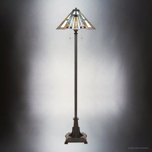 Urban Ambiance - Floor Lamp - UQL7171 Posh Indoor Floor Lamp, 62''H x 17''W x 17''D, Valiant Bronze Finish, Beverley Collection -