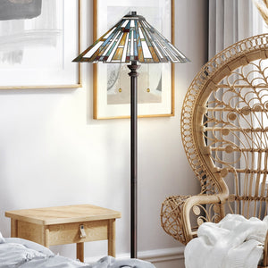 Urban Ambiance - Floor Lamp - UQL7171 Posh Indoor Floor Lamp, 62''H x 17''W x 17''D, Valiant Bronze Finish, Beverley Collection -