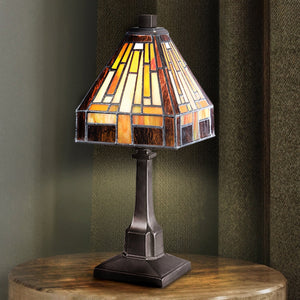 Urban Ambiance - Table Lamp - UQL7181 Craftsman Indoor Table Lamp, 12''H x 5''W x 5''D, Vintage Bronze Finish, Waltham Collection -