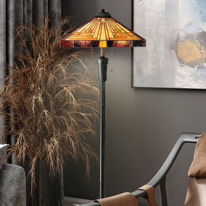 Urban Ambiance - Floor Lamp - UQL7182 Craftsman Indoor Floor Lamp, 59.5''H x 18''W x 18''D, Vintage Bronze Finish, Harlow Collection -