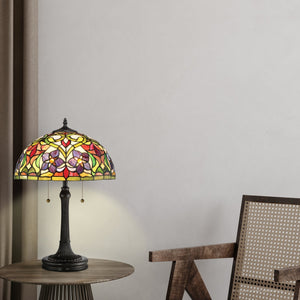 Urban Ambiance - Table Lamp - UQL7200 Natural Indoor Table Lamp, 23.5''H x 16''W x 16''D, Vintage Bronze Finish, Newham Collection -